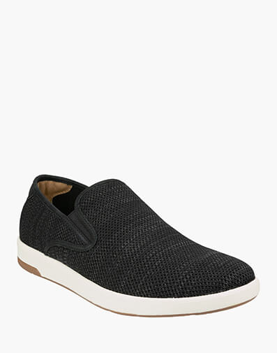 Crossover Knit Plain Toe Slip On Sneaker in BLACK for $89.80
