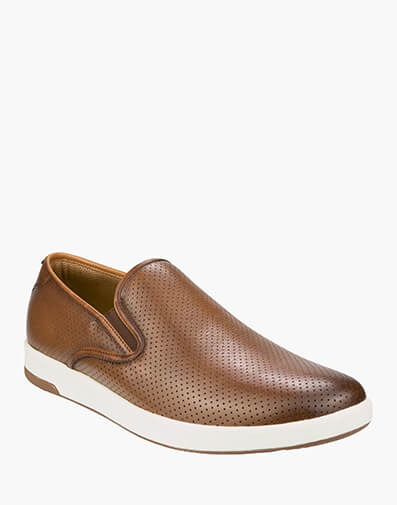 Crossover Slip Plain Toe Slip On Sneaker in COGNAC for $109.80