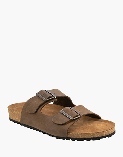 Marley Twin Strap Slide  in BROWN for $99.80
