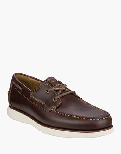 Tropics 2 Eye Elastic Lace Moc Toe Boat Shoe in REDWOOD for $199.95