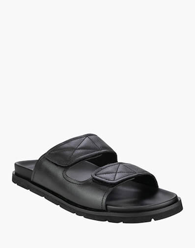 Bayside Sandal Double Strap Slide Sandal  in BLACK for $149.95