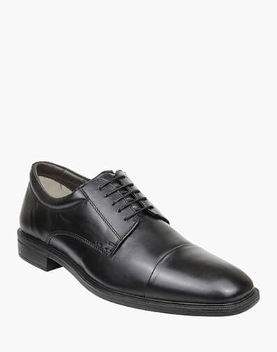 College Cap Toe Derby in BLACK/KAN for $239.95