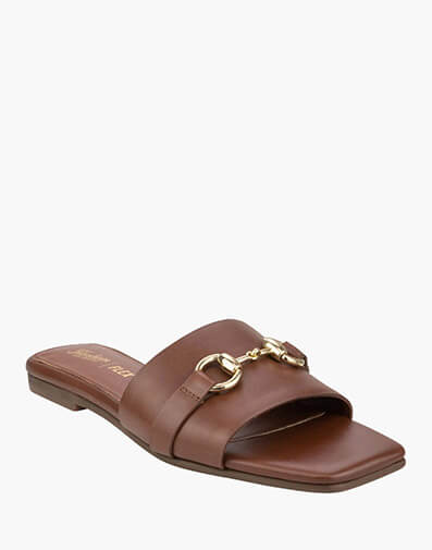 Shelby Open Toe Slide  in BROWN for $179.95