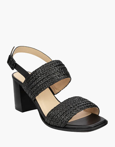 Tiffany Open Toe Block Heel in BLACK for $179.95