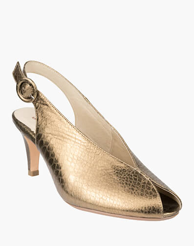 Prise Peep Toe Slingback Heel  in BRONZE for $129.80