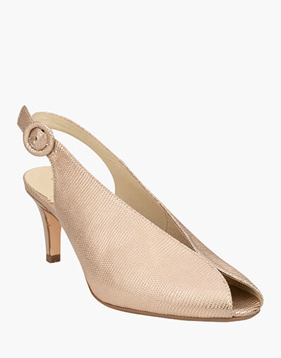 Prise Peep Toe Slingback Heel  in ROSE GOLD for $199.95