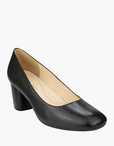 Loretta Square Toe Block Heel in BLACK for $179.95