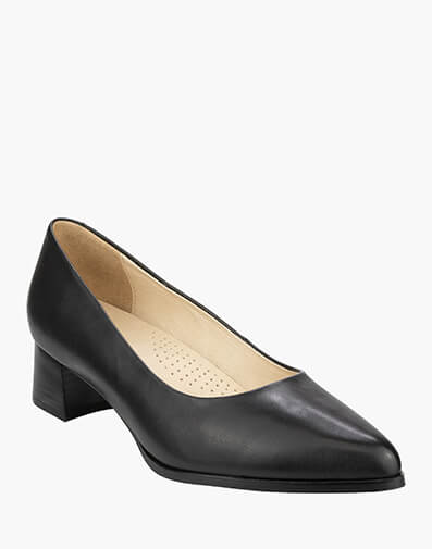 Pauline Point Toe Block Heel in BLACK for $189.95