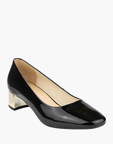 Pandora Square Toe Block Heel in MIDNIGHT for $199.95