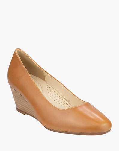 Jour Flex Almond Toe Wedge in COGNAC for $99.80