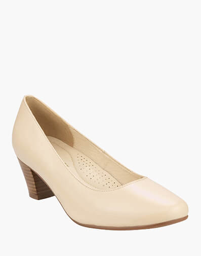 Jessica Flex Almond Toe Block Heel in NATURAL for $79.80