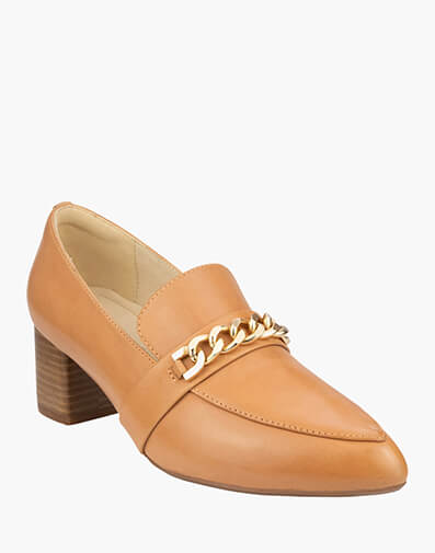 Yolanda Point Toe Block Heel in TAN for $199.95