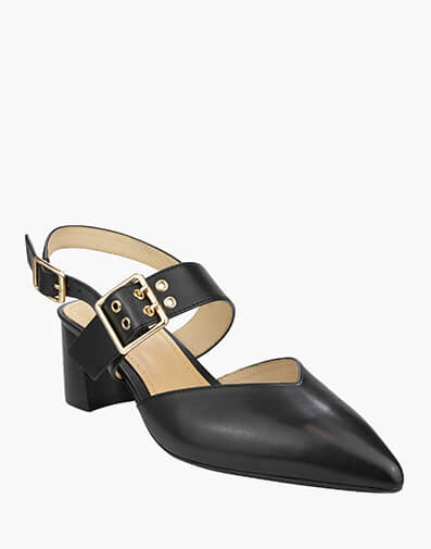 Adriana Point Toe Block Heel in BLACK for $199.95