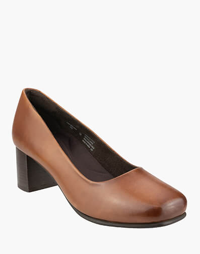 Jane Square Toe Block Heel  in BROWN for $149.95