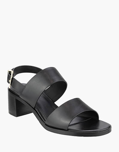 Jamie Open Toe Block Heel  BLACK