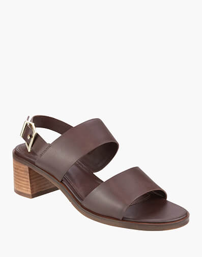 Jamie Open Toe Block Heel  in CHOCOLATE for $189.95