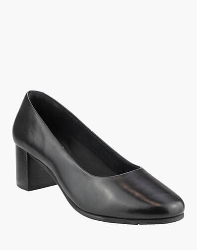 Janine Almond Toe Block Heel in BLACK for $149.95