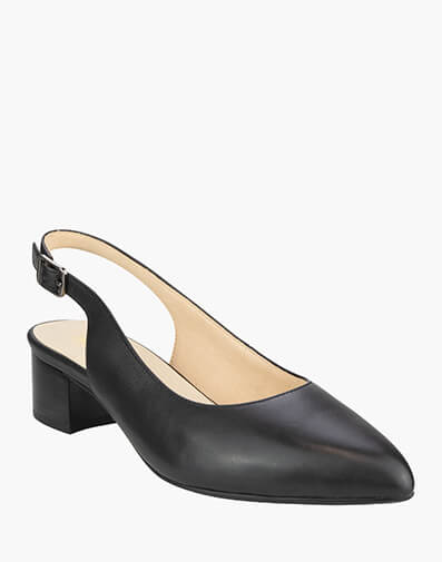 Amanda Point Toe Block Heel in BLACK for $199.95