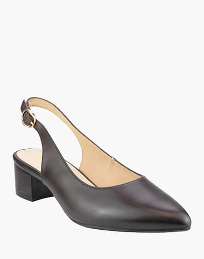 Amanda Point Toe Block Heel in DARK BROWN for $199.95