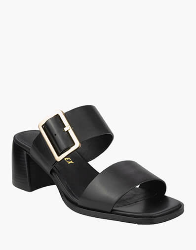 Teagan Open Toe Block Heel Sandal  in BLACK for $209.95