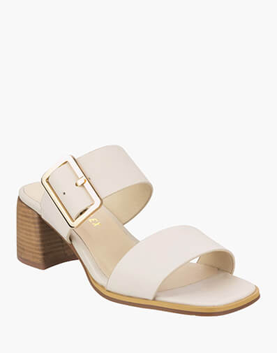 Teagan Open Toe Block Heel Sandal  in BONE for $209.95