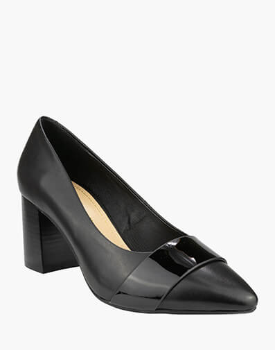 Monique Point Toe Block Heel in BLACK for $199.95