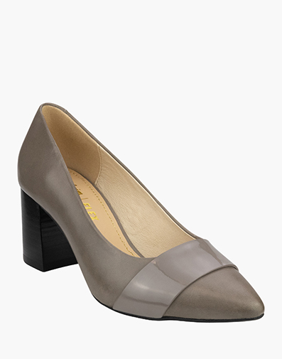 Monique Point Toe Block Heel in GREY for $119.80