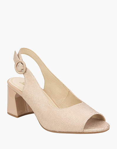 Paris  Peep Toe Block Heel in ROSE GOLD for $149.95