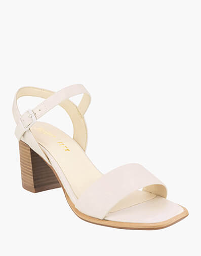 Tara Open Toe Block Heel in BONE for $189.95