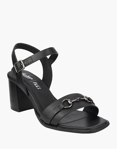 Taryn Open Toe Block Heel Sandal in BLACK for $219.95