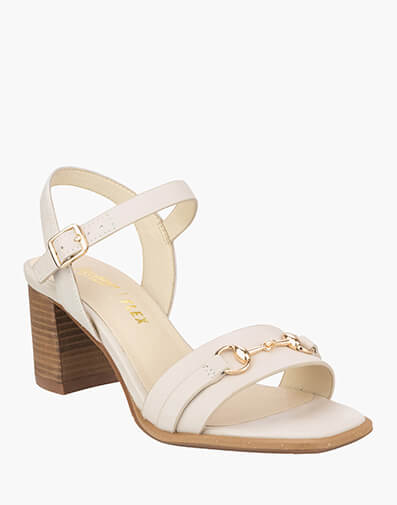 Taryn Open Toe Block Heel Sandal in BONE for $219.95