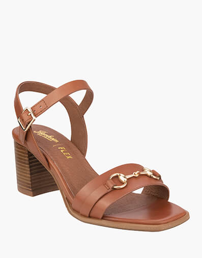 Taryn Open Toe Block Heel Sandal in CEDAR for $219.95