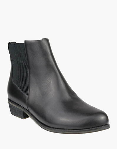 Lesley Plain Toe Ankle Boot  in BLACK for $199.95