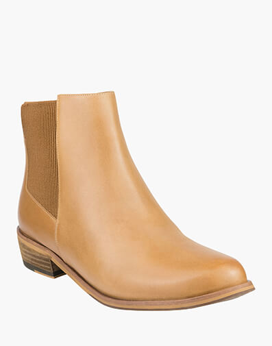 Lesley Plain Toe Ankle Boot  in COGNAC for $149.80