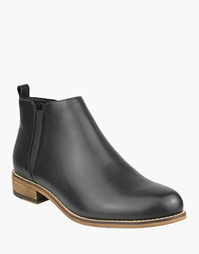 Mel Plain Toe Zip Boot in BLACK for $189.95