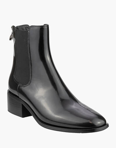 Kayla Plain Toe Chelsea Boot in BLACK for $149.80