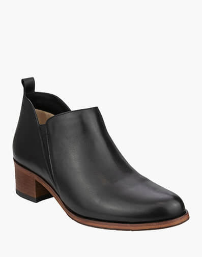 Minna Plain Toe Ankle Boot BLACK
