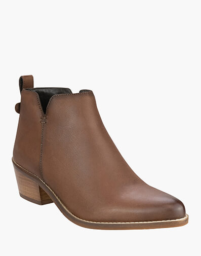 Georgia Almond Toe Zip Boot in BROWN for $199.95