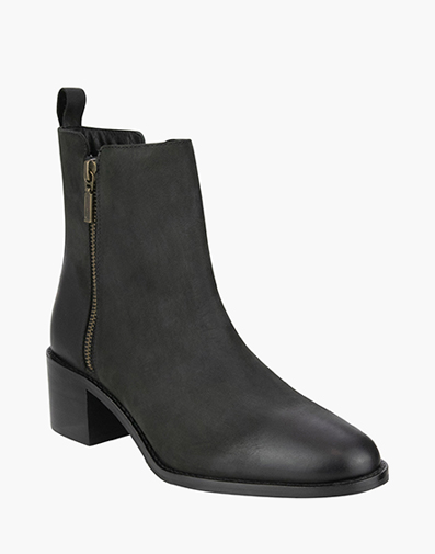 Lindsay Almond Toe Zip Boot in BLACK for $209.95