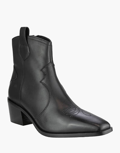 Winnie Plain Toe Western Boot in BLACK for $209.95
