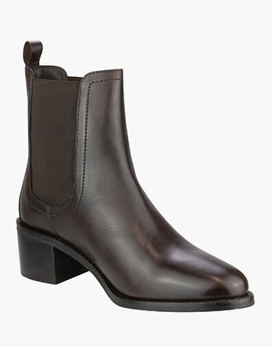 Lillie Plain Toe Chelsea Boot  in DARK BROWN for $229.95