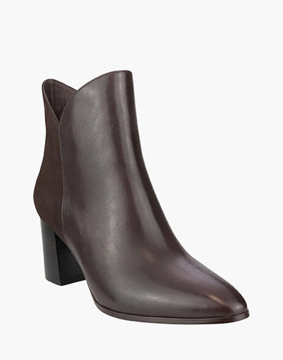Fiona Plain Toe Ankle Boot in DARK BROWN for $259.95