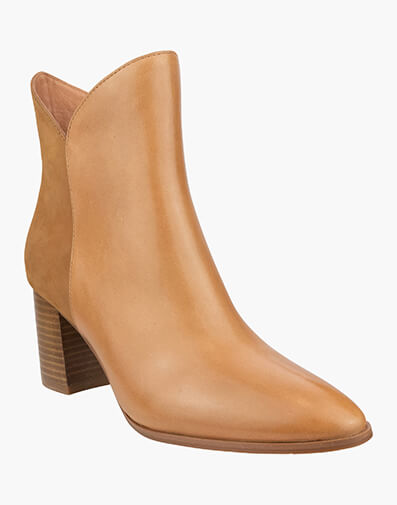 Fiona Plain Toe Ankle Boot in TAN for $249.95