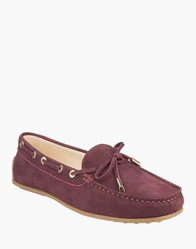 Aspe Moc Toe Loafer in PLUM for $79.80