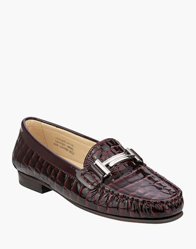 Allison Moc Toe Loafer in BURGUNDY for $189.95