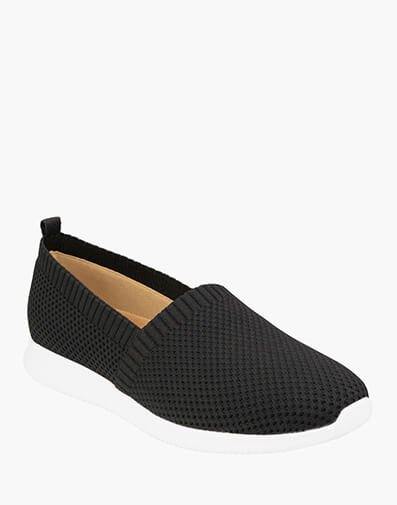 Nina Slip Plain Toe Slip On in BLACK for $69.80