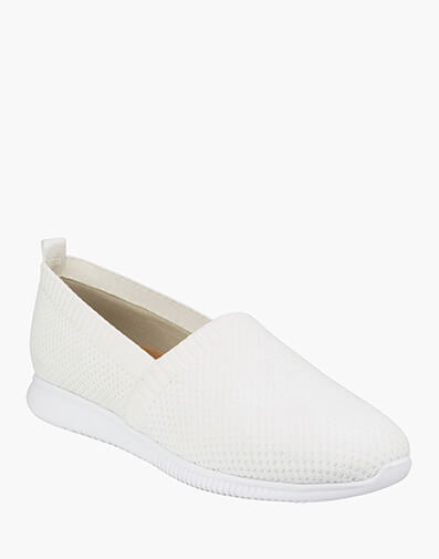 Nina Slip Plain Toe Slip On in WHITE for $69.80