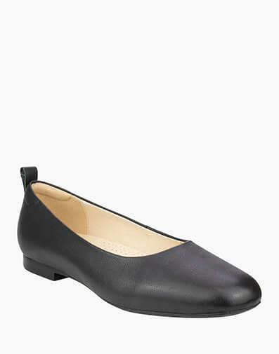 Shelley Square Toe Flat  in BLACK for $129.95