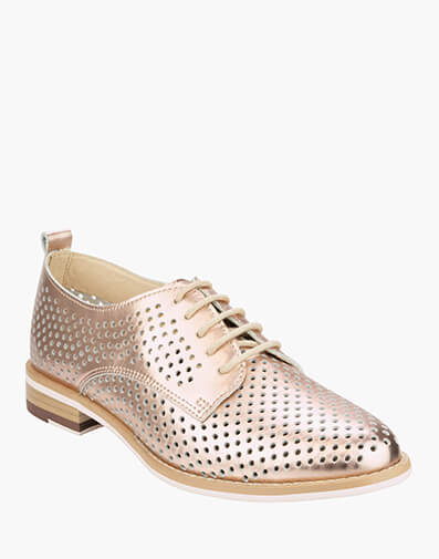 Flex Perf Lace Plain Toe Derby in ROSE GOLD for $129.80