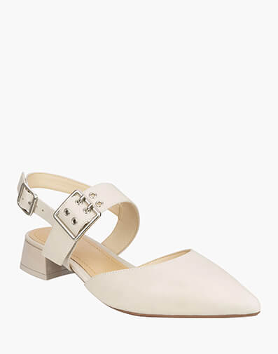 Amy Point Toe Low Heel in BONE for $199.95